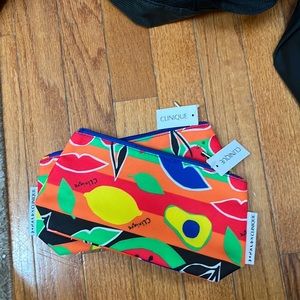 New Clinique makeup bags. Set of 2 Clinique x Donald